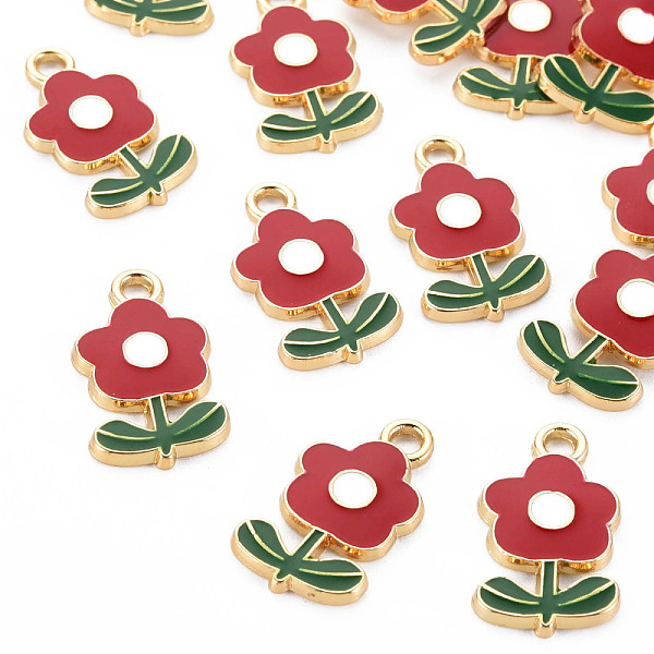PandaHall Eco-Friendly Zinc Alloy Pendants, with Enamel, Flower, Cadmium Free & Nickel Free & Lead Free, Golden, Red, 19.5x11x2.5mm, Hole...
PandaHall Eco-Friendly Zinc Alloy Pendants, with Enamel, Flower, Cadmium Free & Nickel Free & Lead Free, Golden, Red, 19.5x11x2.5mm, Hole...