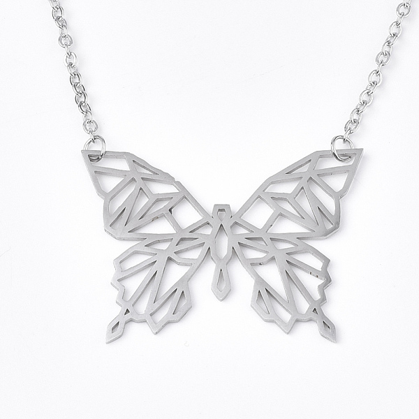 PandaHall 201 Stainless Steel Pendant Necklaces, with Cable Chains, Butterfly, Stainless Steel Color, 17.7 inch(45cm), 2mm, Butterfly...
PandaHall 201 Stainless Steel Pendant Necklaces, with Cable Chains, Butterfly, Stainless Steel Color, 17.7 inch(45cm), 2mm, Butterfly...