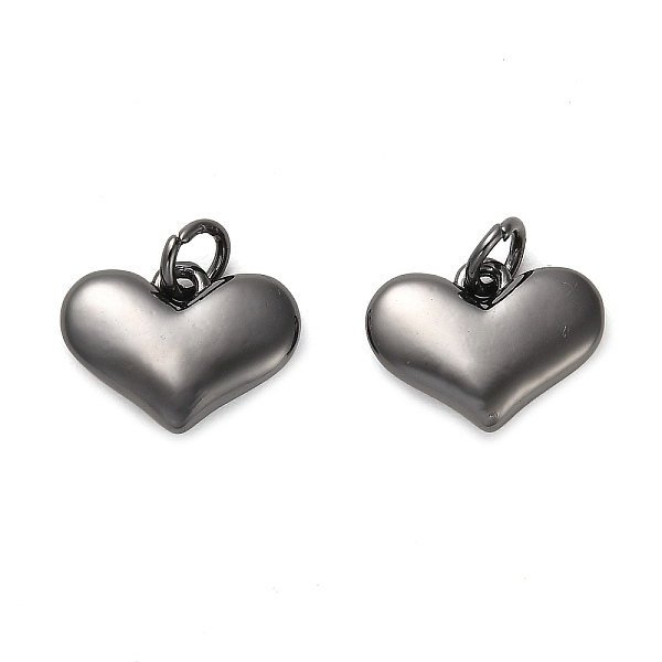 PandaHall Rack Plating Brass Charms, with Jump Ring, Heart, Gunmetal, 11x14.5x3mm, Hole: 3.5mm Brass Heart
PandaHall Rack Plating Brass Charms, with Jump Ring, Heart, Gunmetal, 11x14.5x3mm, Hole: 3.5mm Brass Heart