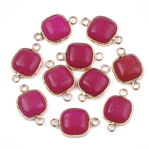 PandaHall Natural White Jade Links connectors, with Brass Findings, Dyed, Square, Golden, 21x13x5~5.5mm, Hole: 2.5mm Jade Square
PandaHall Natural White Jade Links connectors, with Brass Findings, Dyed, Square, Golden, 21x13x5~5.5mm, Hole: 2.5mm Jade Square