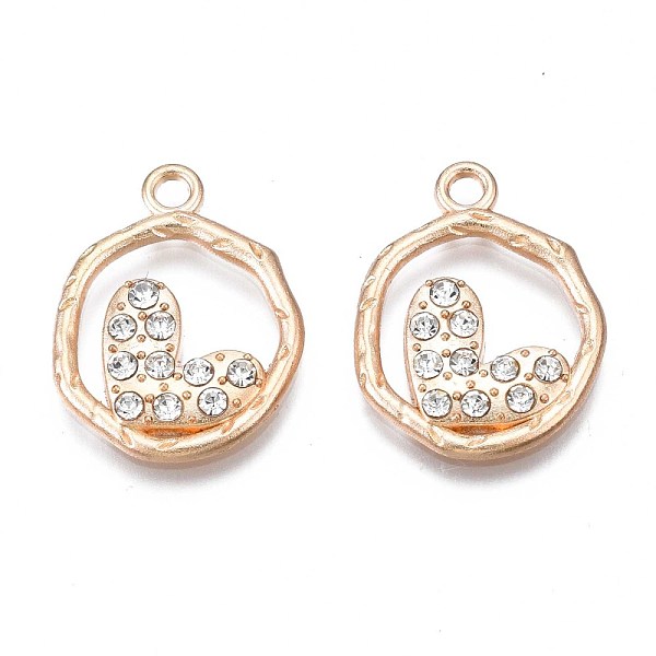 PandaHall Alloy Pendants, with Crystal Rhinestone, Cadmium Free & Nickel Free & Lead Free, Heart, Light Gold, 22x17x2.5mm, Hole: 2mm..., Clear
PandaHall Alloy Pendants, with Crystal Rhinestone, Cadmium Free & Nickel Free & Lead Free, Heart, Light Gold, 22x17x2.5mm, Hole: 2mm..., Clear