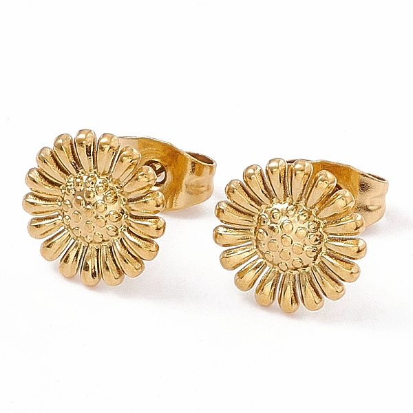 PandaHall Ion Plating(IP) 304 Stainless Steel Sunflower Stud Earrings for Women, Real 18K Gold Plated, 9.5mm, Pin: 0.6mm 304 Stainless Steel...
PandaHall Ion Plating(IP) 304 Stainless Steel Sunflower Stud Earrings for Women, Real 18K Gold Plated, 9.5mm, Pin: 0.6mm 304 Stainless Steel...