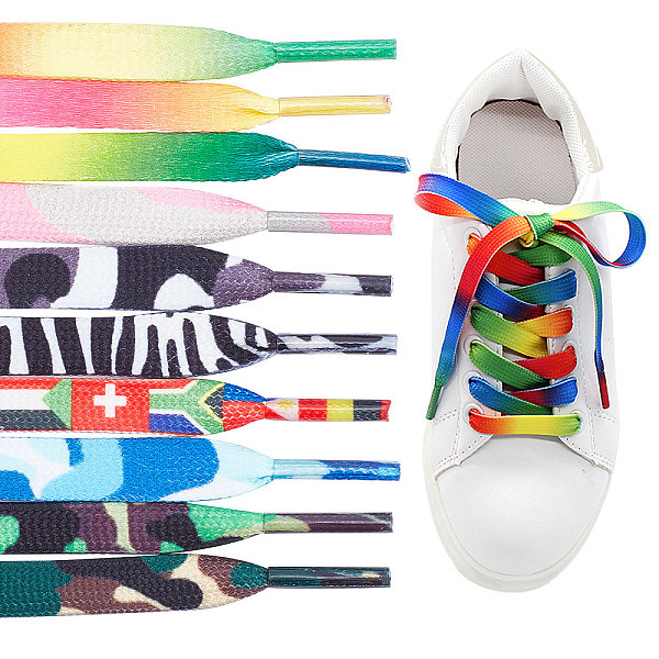 PandaHall GORGECRAFT 10 Pairs Tie Dye Shoelaces Flat Colorful Shoe laces Gradient Colors Rainbow Shoestring Multi-Colored Camouflage Shoe..., Multicolor
PandaHall GORGECRAFT 10 Pairs Tie Dye Shoelaces Flat Colorful Shoe laces Gradient Colors Rainbow Shoestring Multi-Colored Camouflage Shoe..., Multicolor