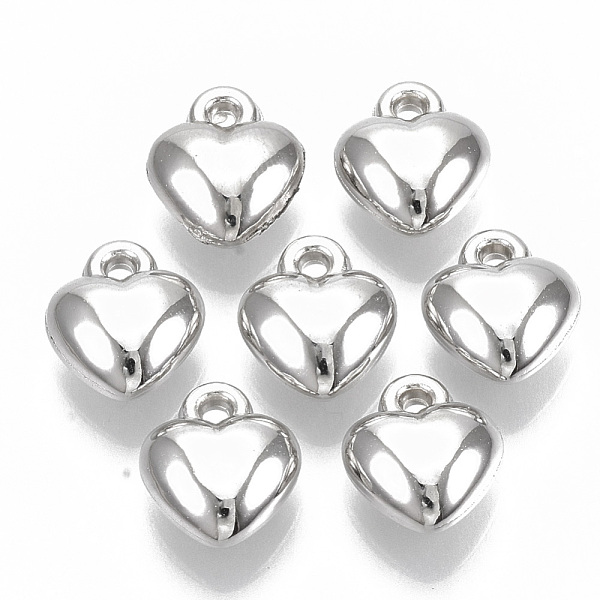 PandaHall CCB Plastic Pendants, Heart, Platinum, 13.5x11.5x6mm, Hole: 1.6mm, about 1090pcs/500g Plastic Heart
PandaHall CCB Plastic Pendants, Heart, Platinum, 13.5x11.5x6mm, Hole: 1.6mm, about 1090pcs/500g Plastic Heart