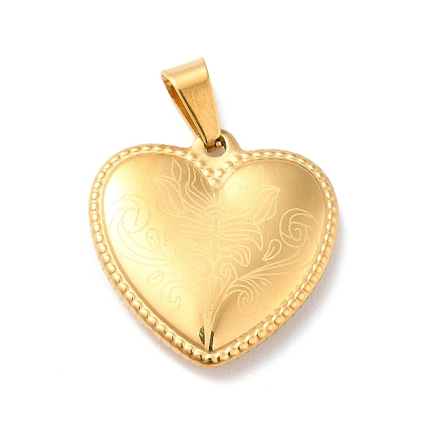 PandaHall Vacuum Plating 304 Stainless Steel Pendants, with 201 Stainless Steel Snap On Bails, Heart, Golden, 22.5x22x4mm, Hole: 6.3x3.5mm...
PandaHall Vacuum Plating 304 Stainless Steel Pendants, with 201 Stainless Steel Snap On Bails, Heart, Golden, 22.5x22x4mm, Hole: 6.3x3.5mm...