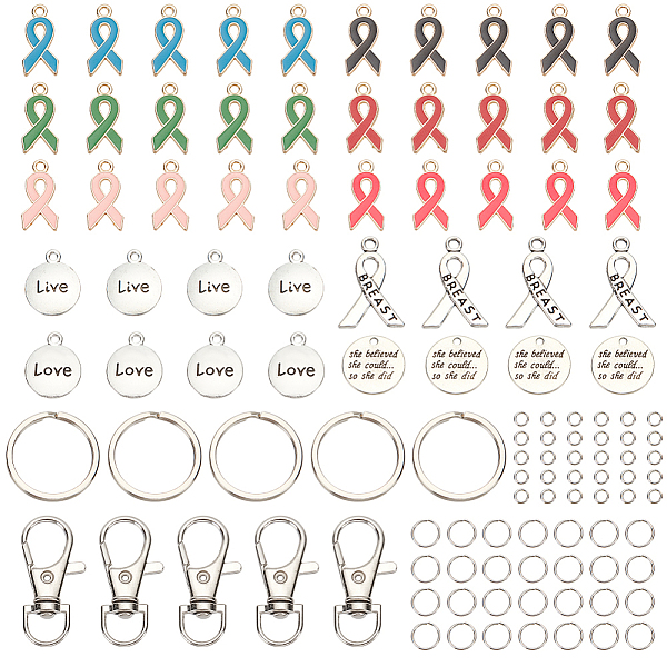 PandaHall PH 260pcs Awareness Ribbon Pendants Kit Breast Cancer Awareness Charms Ribbon Charms Inspirational Love Hope Pendants Split Key...
PandaHall PH 260pcs Awareness Ribbon Pendants Kit Breast Cancer Awareness Charms Ribbon Charms Inspirational Love Hope Pendants Split Key...