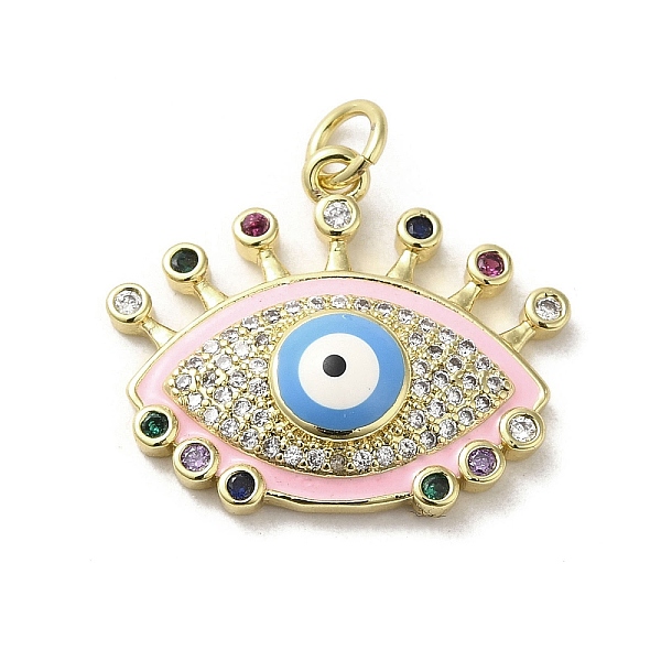 PandaHall Brass Micro Pave Cubic Zirconia Pendants, with Enamel, with Jump Ring, Real 18K Gold Plated, Evil Eye, Pink, 20x23x5.3mm, Hole...
PandaHall Brass Micro Pave Cubic Zirconia Pendants, with Enamel, with Jump Ring, Real 18K Gold Plated, Evil Eye, Pink, 20x23x5.3mm, Hole...