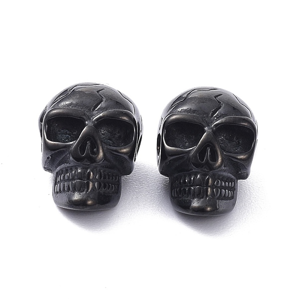 PandaHall 304 Stainless Steel Beads, Skull, Electrophoresis Black, 14x9.5x9mm, Hole: 1.6mm 304 Stainless Steel Skull
PandaHall 304 Stainless Steel Beads, Skull, Electrophoresis Black, 14x9.5x9mm, Hole: 1.6mm 304 Stainless Steel Skull