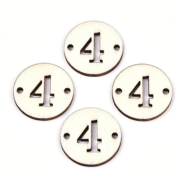PandaHall Unfinished Natural Poplar Wood Links Connectors, Laser Cut, Flat Round with Number, Num.4, 29.5x2.5mm, Hole: 2.5mm Wood Number
PandaHall Unfinished Natural Poplar Wood Links Connectors, Laser Cut, Flat Round with Number, Num.4, 29.5x2.5mm, Hole: 2.5mm Wood Number