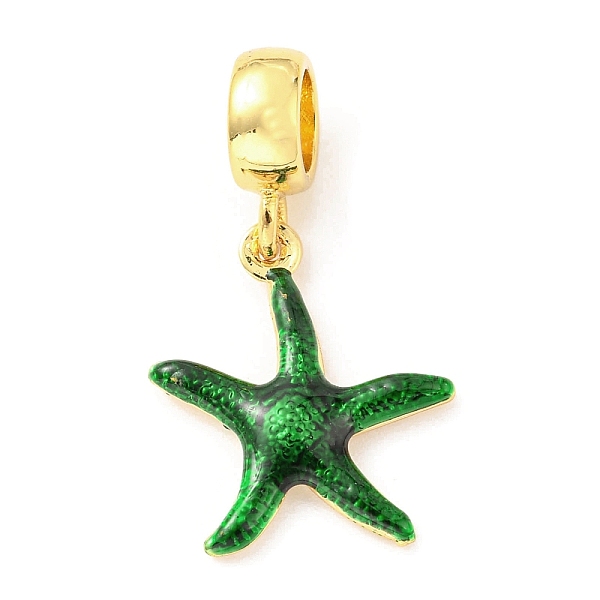 PandaHall Brass Enamel European Dangle Charms, Large Hole Pendants, Lead Free & Cadmium Free, Real 18K Gold Plated, Starfish Charm, Dark...
PandaHall Brass Enamel European Dangle Charms, Large Hole Pendants, Lead Free & Cadmium Free, Real 18K Gold Plated, Starfish Charm, Dark...