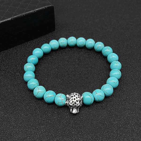 PandaHall Synthetic Turquoise Stretch Bracelets for Women Men, with Tibetan Style Animals Alloy Beads, Leopard, No Size Synthetic Turquoise...
PandaHall Synthetic Turquoise Stretch Bracelets for Women Men, with Tibetan Style Animals Alloy Beads, Leopard, No Size Synthetic Turquoise...