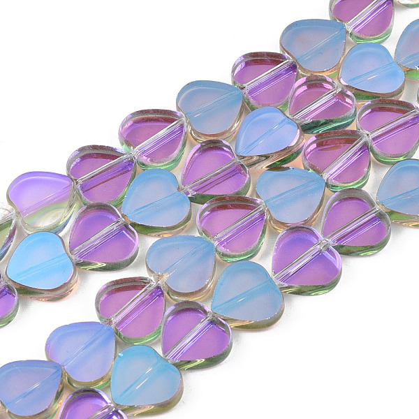 PandaHall Transparent Electroplate Glass Beads Strands, Half Plated, Heart, Medium Orchid, 9.5x10.5x3mm, Hole: 0.8mm, about 60pcs/strand...
PandaHall Transparent Electroplate Glass Beads Strands, Half Plated, Heart, Medium Orchid, 9.5x10.5x3mm, Hole: 0.8mm, about 60pcs/strand...