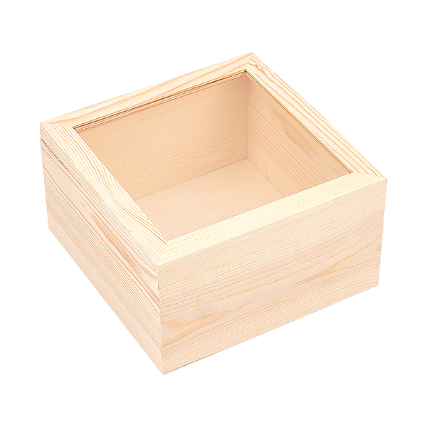 PandaHall Platane Wood Box, Snap Top, Glass Visual Window, Square, BurlyWood, 19.9x19.9x11.1cm Wood Square Orange
PandaHall Platane Wood Box, Snap Top, Glass Visual Window, Square, BurlyWood, 19.9x19.9x11.1cm Wood Square Orange