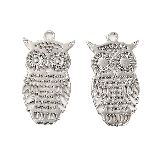 PandaHall Long-Lasting Plated Brass Filigree Pendants, Owl Charm, Platinum, 16.5x9x0.3mm, Hole: 1mm Brass Owl
PandaHall Long-Lasting Plated Brass Filigree Pendants, Owl Charm, Platinum, 16.5x9x0.3mm, Hole: 1mm Brass Owl