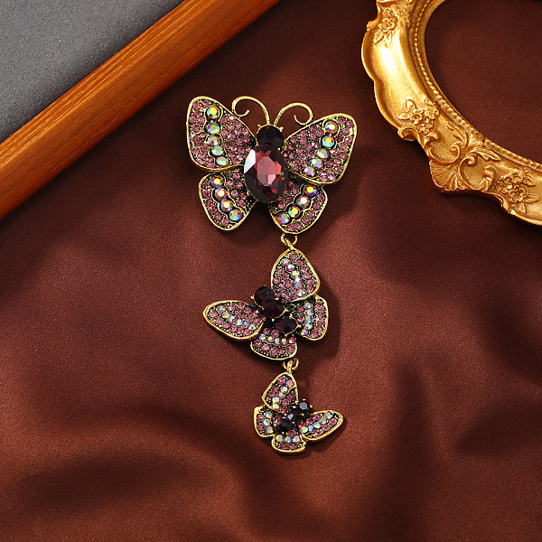 PandaHall Creative Long Alloy Triple Butterfly Brooch, Rhinestone Retro Insect Brooch, for Ceremony Banquet Suit Accessory, Amethyst..., Purple
PandaHall Creative Long Alloy Triple Butterfly Brooch, Rhinestone Retro Insect Brooch, for Ceremony Banquet Suit Accessory, Amethyst..., Purple