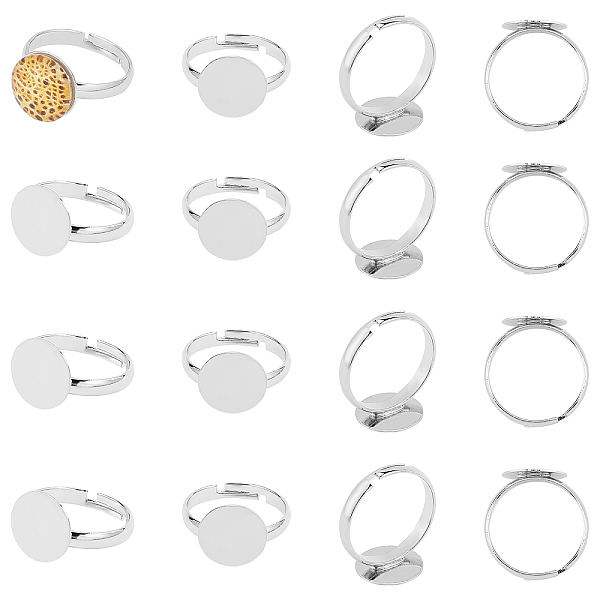PandaHall 50 Pcs Brass Pad Ring Bases, Lead Free and Cadmium Free and Nickel Free, Adjustable, Platinum, 1/2 inch(12mm), Inner Diameter...
PandaHall 50 Pcs Brass Pad Ring Bases, Lead Free and Cadmium Free and Nickel Free, Adjustable, Platinum, 1/2 inch(12mm), Inner Diameter...