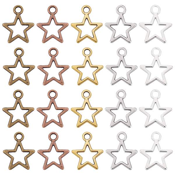 PandaHall 250Pcs Hollow Star Pendants, 5 Color Tibetan Pentagram Charms Open Back Bezel Star Pendants for DIY Resin Crafts Bracelets...
PandaHall 250Pcs Hollow Star Pendants, 5 Color Tibetan Pentagram Charms Open Back Bezel Star Pendants for DIY Resin Crafts Bracelets...