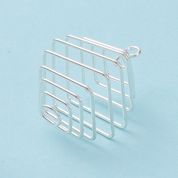 PandaHall Iron Wire Spiral Bead Cage Pendants, Square Charms, Silver, 40x24.5x24.5mm, Hole: 4.2x3mm Iron Square
PandaHall Iron Wire Spiral Bead Cage Pendants, Square Charms, Silver, 40x24.5x24.5mm, Hole: 4.2x3mm Iron Square