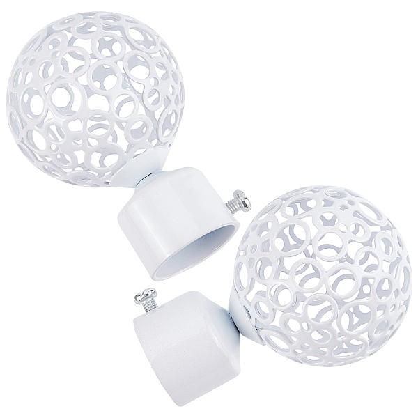 PandaHall Iron Round Wavy Cage Curtain Rod Finials, with Screws, Curtain Rod Tip Ornament, White, 88x59mm, Hole: 29mm Iron Round White
PandaHall Iron Round Wavy Cage Curtain Rod Finials, with Screws, Curtain Rod Tip Ornament, White, 88x59mm, Hole: 29mm Iron Round White
