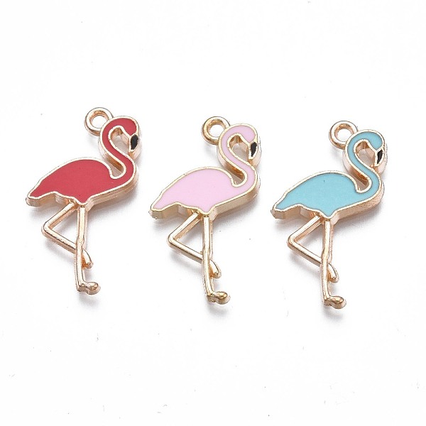 PandaHall Alloy Enamel Pendants, Cadmium Free & Nickel Free & Lead Free, Light Gold, Flamingo Shape, Mixed Color, 25.5x15x2mm, Hole: 1.6mm..., Multicolor
PandaHall Alloy Enamel Pendants, Cadmium Free & Nickel Free & Lead Free, Light Gold, Flamingo Shape, Mixed Color, 25.5x15x2mm, Hole: 1.6mm..., Multicolor