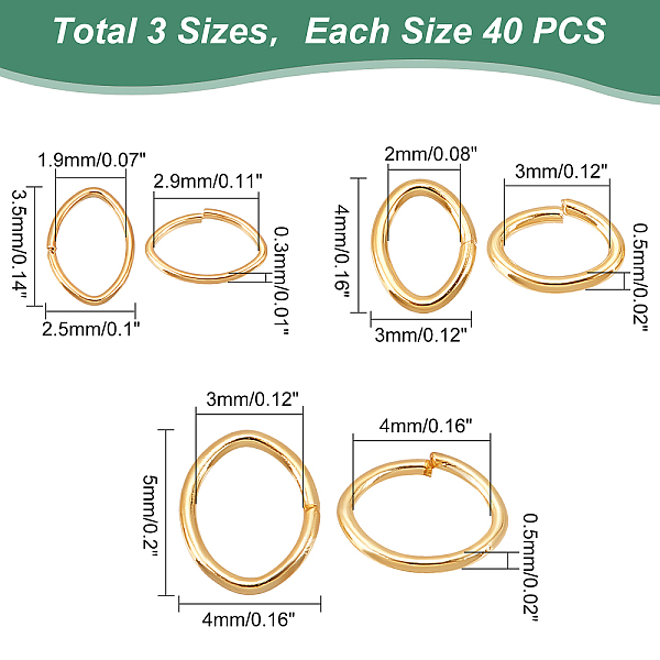 PandaHall AHANDMAKER 120 Pcs 3 Sizes 18K Gold Plated Jump Rings, Open Jump Rings for Keychains, Oval Brass Jump Ring for Earring Necklace...
PandaHall AHANDMAKER 120 Pcs 3 Sizes 18K Gold Plated Jump Rings, Open Jump Rings for Keychains, Oval Brass Jump Ring for Earring Necklace...