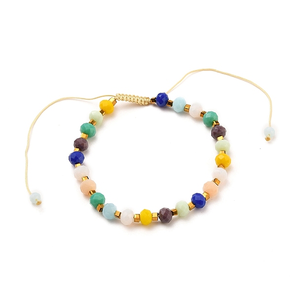 PandaHall Adjustable Nylon Thread Braided Bead Bracelets, with Glass Beads, Faceted, Rondelle & Cube, Mixed Color, Inner Diameter: 2~3-7/8..., Multicolor
PandaHall Adjustable Nylon Thread Braided Bead Bracelets, with Glass Beads, Faceted, Rondelle & Cube, Mixed Color, Inner Diameter: 2~3-7/8..., Multicolor