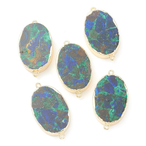 PandaHall Natural Azurite Pendants, with Golden Brass Edges, Oval, 38.5x21x6mm, Hole: 1.5mm Natural Gemstone Oval
PandaHall Natural Azurite Pendants, with Golden Brass Edges, Oval, 38.5x21x6mm, Hole: 1.5mm Natural Gemstone Oval
