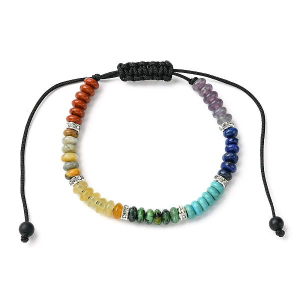 PandaHall Natural & Synthetic Mixed Gemstone Flat Round Braided Bead Bracelets, Chakra Theme Adjustable Bracelet, Inner Diameter..., Multicolor
PandaHall Natural & Synthetic Mixed Gemstone Flat Round Braided Bead Bracelets, Chakra Theme Adjustable Bracelet, Inner Diameter..., Multicolor