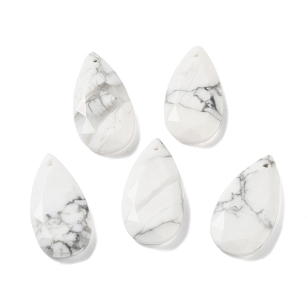 PandaHall Natural Howlite Faceted Pendants, Teardrop Charms, 25x13x4mm, Hole: 1mm Howlite Teardrop
PandaHall Natural Howlite Faceted Pendants, Teardrop Charms, 25x13x4mm, Hole: 1mm Howlite Teardrop