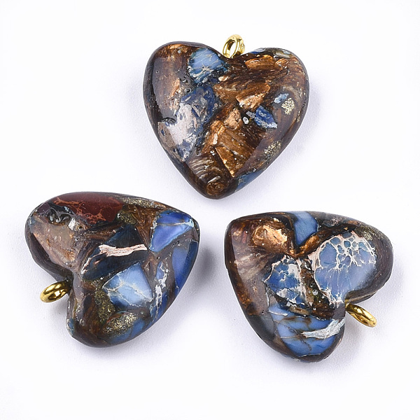PandaHall Assembled Bronzite and Imperial Jasper Pendants, with Iron Findings, Heart, Golden, 20~22x19~20x5~7mm, Hole: 2mm Imperial Jasper...
PandaHall Assembled Bronzite and Imperial Jasper Pendants, with Iron Findings, Heart, Golden, 20~22x19~20x5~7mm, Hole: 2mm Imperial Jasper...