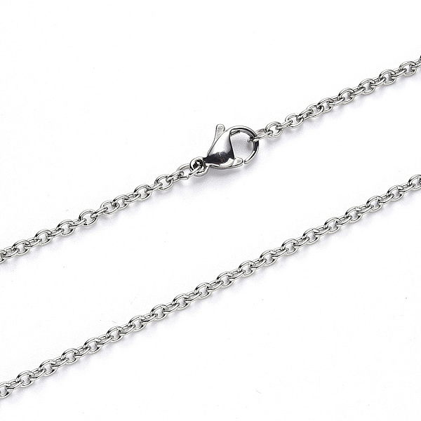PandaHall 304 Stainless Steel Cable Chain Necklace, with Lobster Claw Clasp, Stainless Steel Color, 19.68 inch(50cm), Link: 2.7x2x0.6mm...
PandaHall 304 Stainless Steel Cable Chain Necklace, with Lobster Claw Clasp, Stainless Steel Color, 19.68 inch(50cm), Link: 2.7x2x0.6mm...