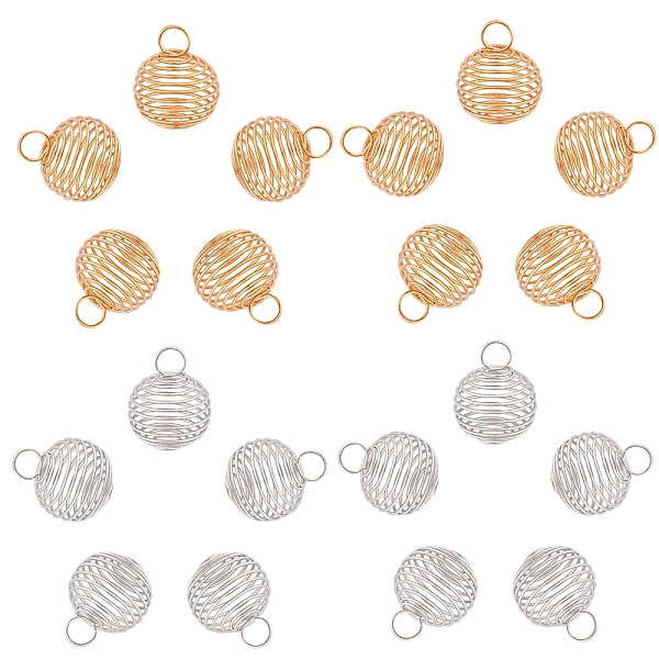 PandaHall SUNNYCLUE Hollow Lantern Iron Wire Bead Cage Pendants, Mixed Color, 21x19.5mm, Hole: 5.5mm, 2 colors, 20pcs/color, 40pcs Iron...
PandaHall SUNNYCLUE Hollow Lantern Iron Wire Bead Cage Pendants, Mixed Color, 21x19.5mm, Hole: 5.5mm, 2 colors, 20pcs/color, 40pcs Iron...