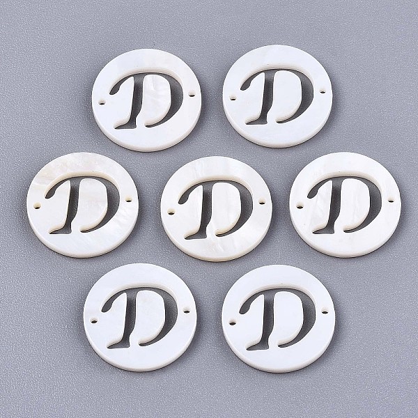 PandaHall Natural Freshwater Shell Links Connectors, Flat Round with Letter, Letter.D, 14.5x1.5mm, Hole: 0.9mm Shell Letter D
PandaHall Natural Freshwater Shell Links Connectors, Flat Round with Letter, Letter.D, 14.5x1.5mm, Hole: 0.9mm Shell Letter D