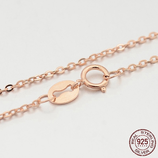 PandaHall 925 Sterling Silver Cable Chain Necklaces, with Spring Ring Clasps, Thin Chain, Rose Gold, 406x1mm Sterling Silver
PandaHall 925 Sterling Silver Cable Chain Necklaces, with Spring Ring Clasps, Thin Chain, Rose Gold, 406x1mm Sterling Silver