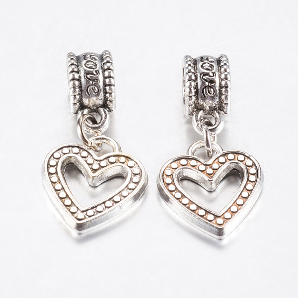 PandaHall Tibetan Style Alloy European Dangle Charms, Large Hole Pendants, Hollow Heart, Antique Silver, 25mm, Pendant: 14.5x13x2mm, Hole...
PandaHall Tibetan Style Alloy European Dangle Charms, Large Hole Pendants, Hollow Heart, Antique Silver, 25mm, Pendant: 14.5x13x2mm, Hole...