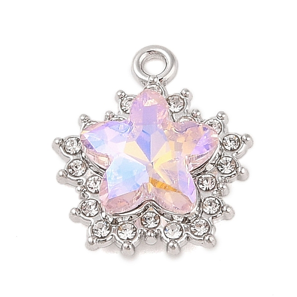 PandaHall Rack Plating Alloy with Rhinestone Pendants, Star, Platinum, Misty Rose, 20x17x6mm, Hole: 2mm Alloy+Rhinestone Star
PandaHall Rack Plating Alloy with Rhinestone Pendants, Star, Platinum, Misty Rose, 20x17x6mm, Hole: 2mm Alloy+Rhinestone Star