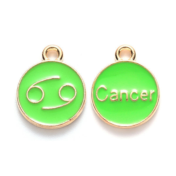 PandaHall Alloy Enamel Pendants, Cadmium Free & Lead Free, Flat Round with Constellation, Light Gold, Pale Green, Cancer, 22x18x2mm, Hole...
PandaHall Alloy Enamel Pendants, Cadmium Free & Lead Free, Flat Round with Constellation, Light Gold, Pale Green, Cancer, 22x18x2mm, Hole...