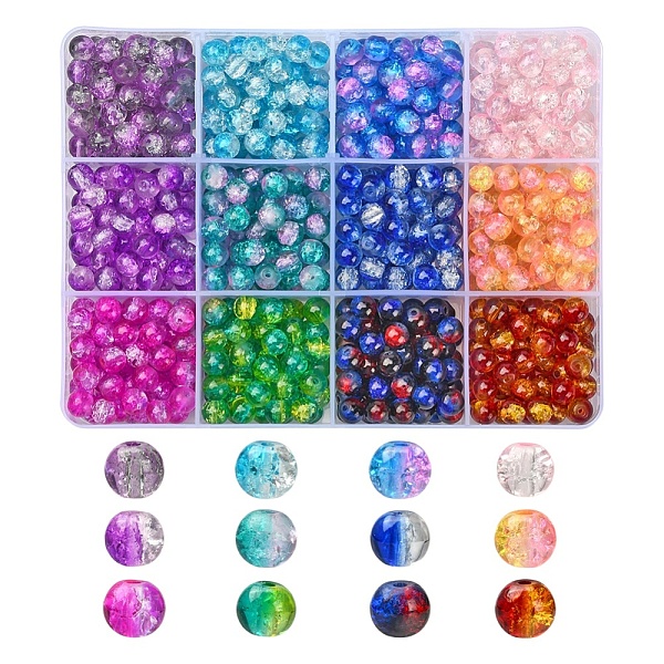 PandaHall 840Pcs 12 Colors Spray Painted Crackle Glass Beads, Round, Two Tone, Mixed Color, 6mm, Hole: 1.3~1.6mm, 70pcs/colors Glass Round..., Multicolor
PandaHall 840Pcs 12 Colors Spray Painted Crackle Glass Beads, Round, Two Tone, Mixed Color, 6mm, Hole: 1.3~1.6mm, 70pcs/colors Glass Round..., Multicolor