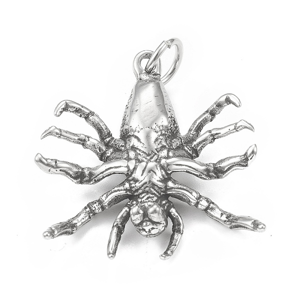 PandaHall 304 Stainless Steel Pendants, with Jump Ring, Spider Charm, Antique Silver, 38x35.5x9mm, Hole: 7.2mm 304 Stainless Steel Spider
PandaHall 304 Stainless Steel Pendants, with Jump Ring, Spider Charm, Antique Silver, 38x35.5x9mm, Hole: 7.2mm 304 Stainless Steel Spider