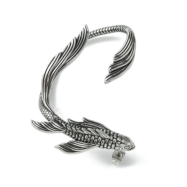PandaHall 316 Surgical Stainless Steel Cuff Earrings, Right, Fish, 52.5x42.5mm 316 Surgical Stainless Steel Fish
PandaHall 316 Surgical Stainless Steel Cuff Earrings, Right, Fish, 52.5x42.5mm 316 Surgical Stainless Steel Fish