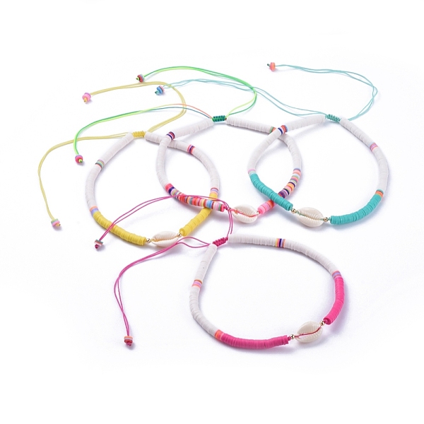 PandaHall Handmade Polymer Clay Heishi Beads Braided Beaded Necklaces, with Natural Cowrie Shell Beads, Brass Beads and Nylon Thread, Mixed..., Multicolor
PandaHall Handmade Polymer Clay Heishi Beads Braided Beaded Necklaces, with Natural Cowrie Shell Beads, Brass Beads and Nylon Thread, Mixed..., Multicolor