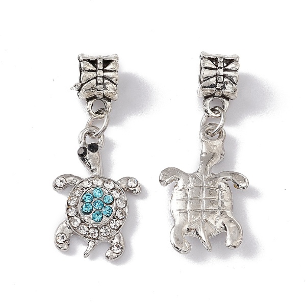 PandaHall Tortoise Alloy Rhinestone European Dangle Charms, Large Hole Pendants, Antique Silver, Aquamarine, 35mm, Tortoise: 21x14x3.5mmHole..., Cyan
PandaHall Tortoise Alloy Rhinestone European Dangle Charms, Large Hole Pendants, Antique Silver, Aquamarine, 35mm, Tortoise: 21x14x3.5mmHole..., Cyan