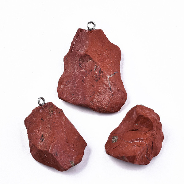 PandaHall Natural Red Jasper Pendants, Rough Raw Stone, with 304 Stainless Steel Loops, Nuggets, Stainless Steel Color, 26~45x23~36x7~14mm...
PandaHall Natural Red Jasper Pendants, Rough Raw Stone, with 304 Stainless Steel Loops, Nuggets, Stainless Steel Color, 26~45x23~36x7~14mm...