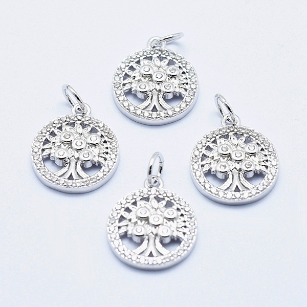 PandaHall Brass Micro Pave Cubic Zirconia Charms, Long-Lasting Plated, Lead Free & Nickel Free & Cadmium Free, Flat Round with Tree, Real..., Clear
PandaHall Brass Micro Pave Cubic Zirconia Charms, Long-Lasting Plated, Lead Free & Nickel Free & Cadmium Free, Flat Round with Tree, Real..., Clear