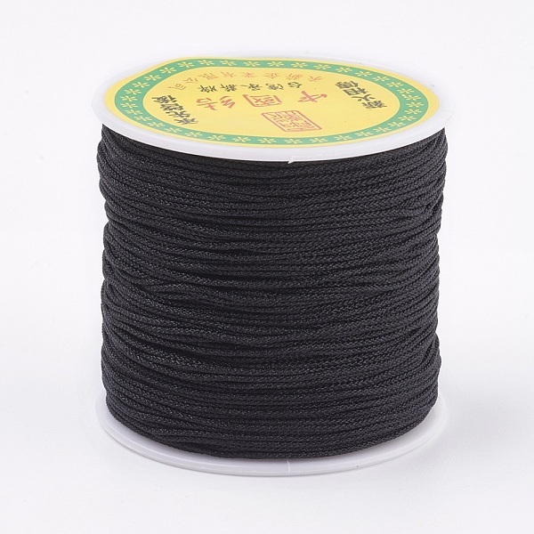 PandaHall Polyester Cord, Black, 0.8mm, about 87.48 yards(80m)/roll Polyester Black
PandaHall Polyester Cord, Black, 0.8mm, about 87.48 yards(80m)/roll Polyester Black