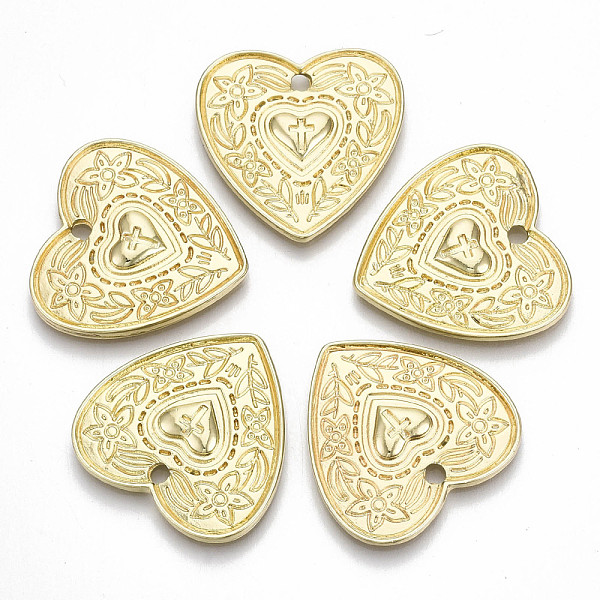 PandaHall Rack Plating Alloy Pendants, Cadmium Free & Lead Free, Heart with Floral and Cross, Light Gold, 25.5x25.5x2.5mm, Hole: 2.5mm Alloy...
PandaHall Rack Plating Alloy Pendants, Cadmium Free & Lead Free, Heart with Floral and Cross, Light Gold, 25.5x25.5x2.5mm, Hole: 2.5mm Alloy...