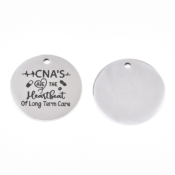 PandaHall 201 Stainless Steel Pendants, Flat Round with Word with Heartbeat, Stainless Steel Color, 30x1.5mm, Hole: 2mm 201 Stainless Steel...
PandaHall 201 Stainless Steel Pendants, Flat Round with Word with Heartbeat, Stainless Steel Color, 30x1.5mm, Hole: 2mm 201 Stainless Steel...