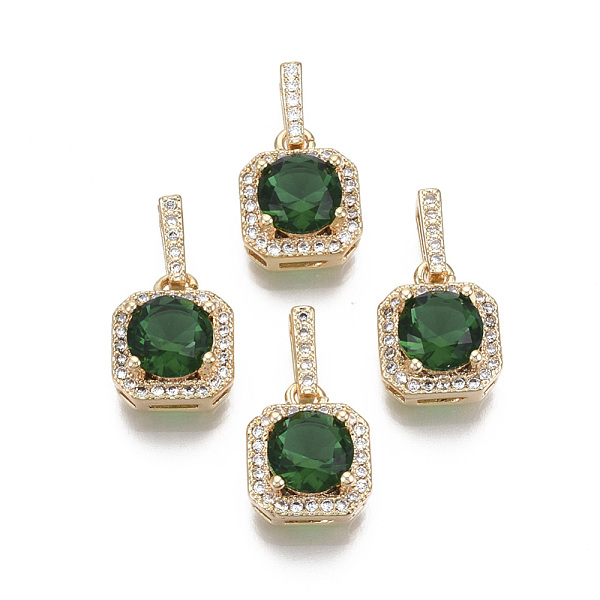 PandaHall Brass Cubic Zirconia Pendants, with Glass, Nickel Free, Square, Sea Green, Real 18K Gold Plated, 11.5x9.5x7mm, Hole: 1.5x5mm...
PandaHall Brass Cubic Zirconia Pendants, with Glass, Nickel Free, Square, Sea Green, Real 18K Gold Plated, 11.5x9.5x7mm, Hole: 1.5x5mm...
