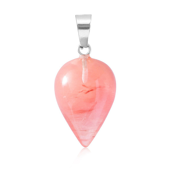 PandaHall Watermelon Stone Glass Pendants, Teardrop Charms with Platinum Plated Metal Snap on Bails, 26x16mm Watermelon Stone Teardrop
PandaHall Watermelon Stone Glass Pendants, Teardrop Charms with Platinum Plated Metal Snap on Bails, 26x16mm Watermelon Stone Teardrop