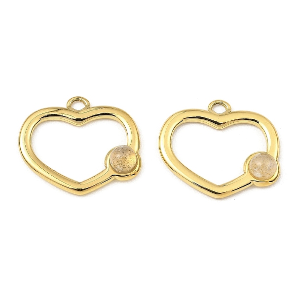 PandaHall Natural Labradorite Pendants, Ion Plating(IP) 316 Stainless Steel Heart Charms, Real 24K Gold Plated, 15.5x18x4mm, Hole: 1.6mm...
PandaHall Natural Labradorite Pendants, Ion Plating(IP) 316 Stainless Steel Heart Charms, Real 24K Gold Plated, 15.5x18x4mm, Hole: 1.6mm...